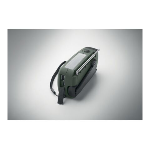 Portable radio with LED torch Dark green | No Branding | not available | not available | not available