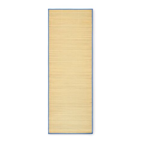 Natural straw beach mat royal blue | No Branding | not available | not available | not available