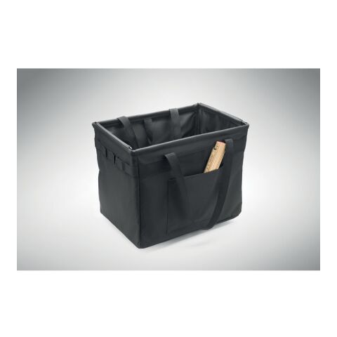 Foldable RPET organizer bag black