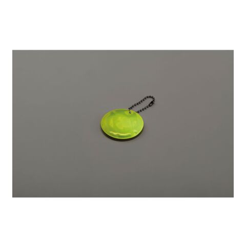 Round reflective keyring neon yellow | No Branding | not available | not available