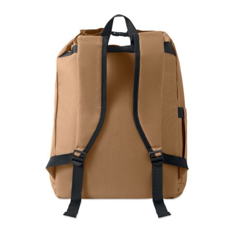 15'' roll top laptop backpack khaki | No Branding | not available | not available | not available