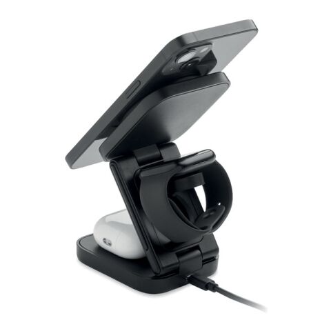 3in1 foldable charging station black