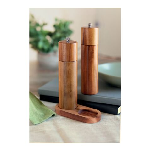 Acacia salt &amp; pepper grinders wood