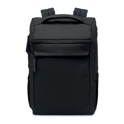 15" PU laptop backpack black
