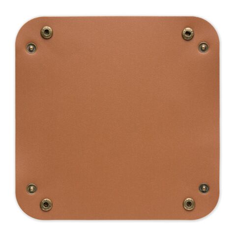Foldable PU key tray brown