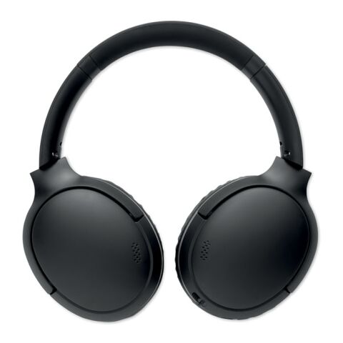 Foldable headphones in pouch black