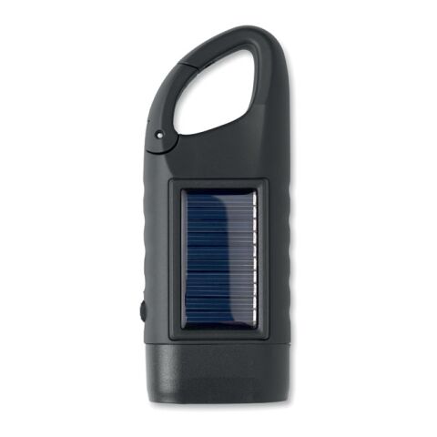 Solar torch with dynamo crank black