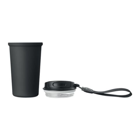 Recycled steel tumbler 400ml black
