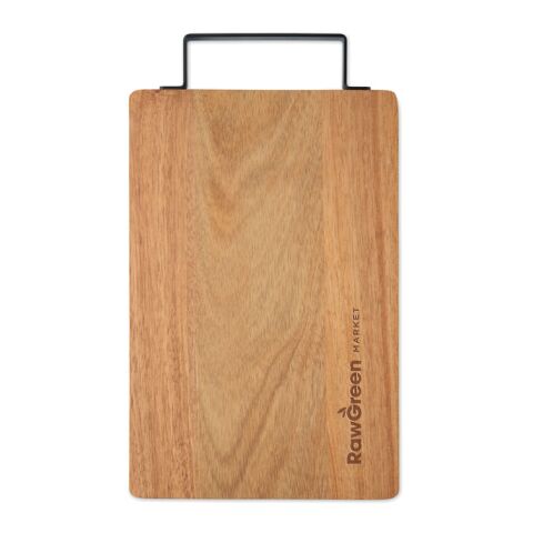 Acacia board with steel handle wood