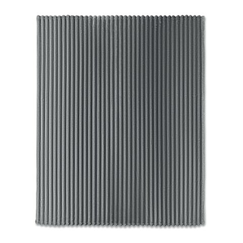 RPET fleece striped blanket grey