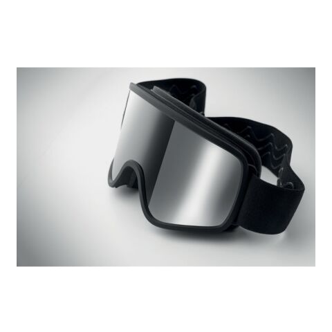 Ski goggles UV400 shiny silver