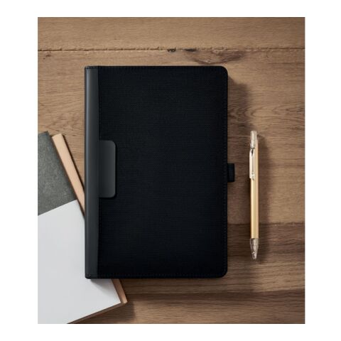A5 portfolio with notepad black