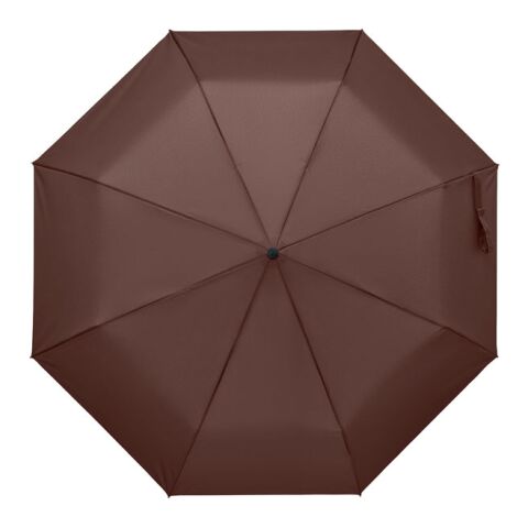 21" auto umbrella wood handle brown