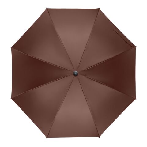 27" auto umbrella wood handle brown