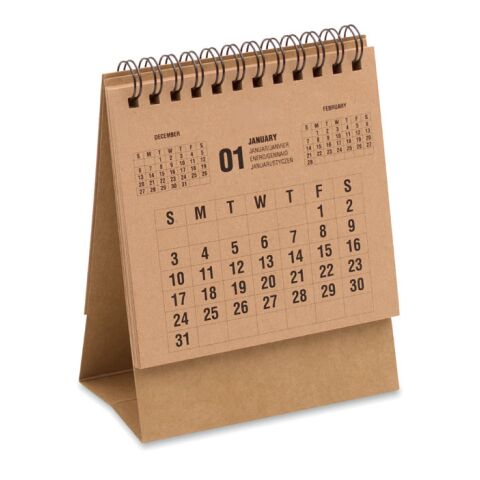 4-year desktop calendar beige