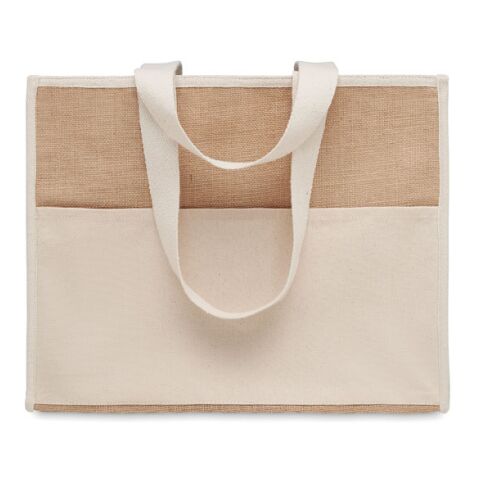 Jute and canvas cooler bag beige | No Branding | not available | not available | not available