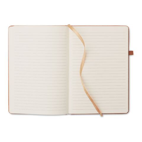 A5 recycled notebook 80 lined with pen holder brown | No Branding | not available | not available