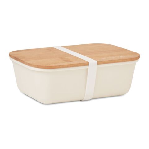Lunch box with bamboo lid beige | No Branding | not available | not available | not available