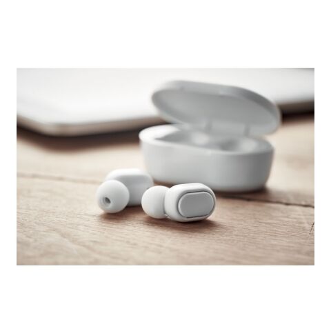 Recycled ABS TWS earbuds white | No Branding | not available | not available | not available