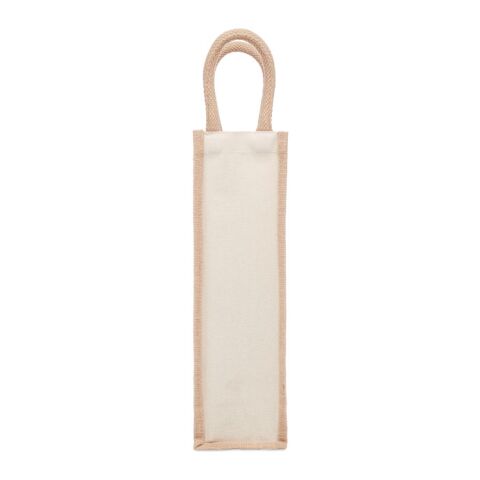 Jute wine bag for one bottle beige | No Branding | not available | not available | not available