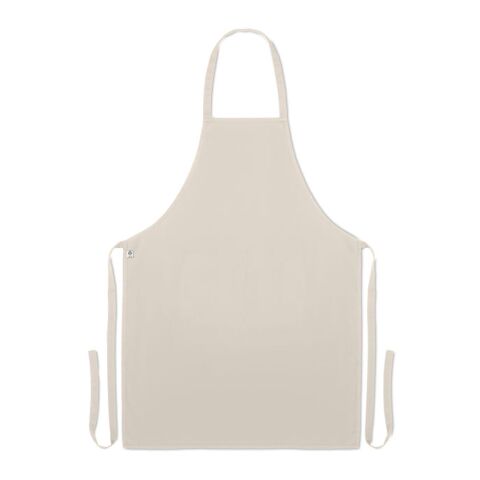 Beige organic cotton apron with front pockets beige | No Branding | not available | not available | not available