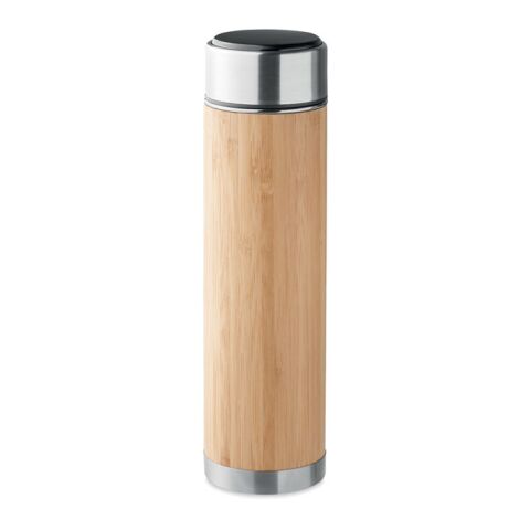 Double wall flask 480 ml with touch thermometer wood | No Branding | not available | not available | not available