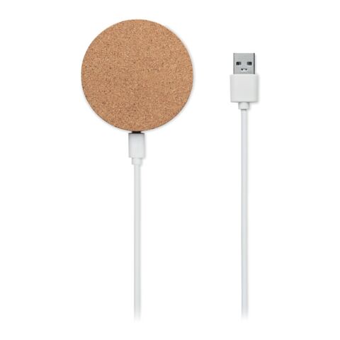 Round shaped wireless charging pad 10W beige | No Branding | not available | not available