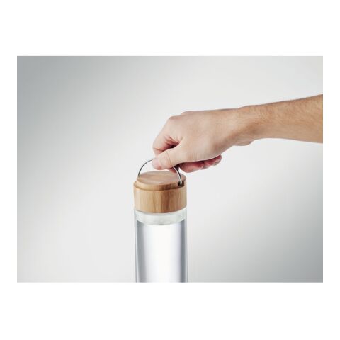 Glass bottle 500ml, bamboo lid transparent | No Branding | not available | not available | not available