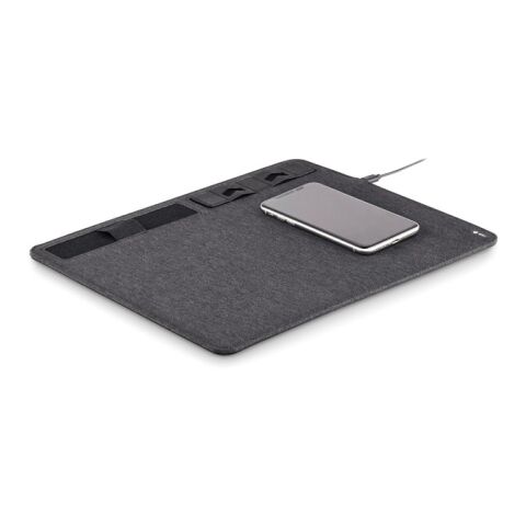 RPET mouse mat charger 15W grey | No Branding | not available | not available