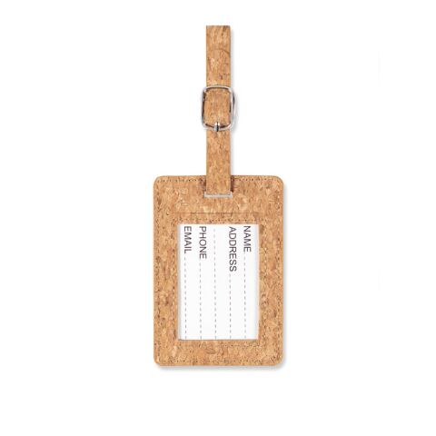 Cork luggage tag and strap beige | No Branding | not available | not available