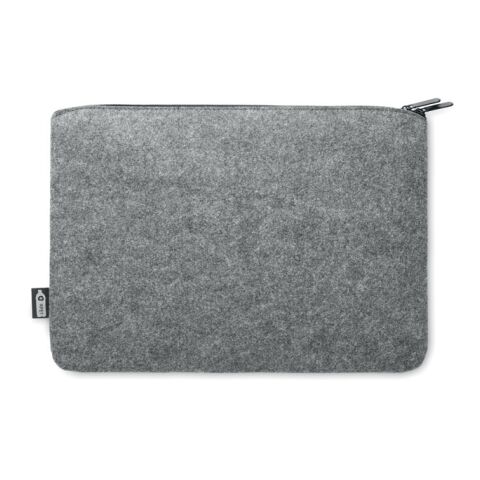 RPET felt zipped laptop bag grey | No Branding | not available | not available | not available