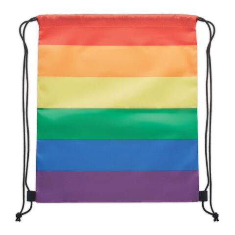 Rainbow RPET drawstring bag multicolour | No Branding | not available | not available | not available