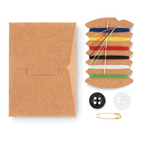 Travel sewing kit in paper box beige | No Branding | not available | not available | not available