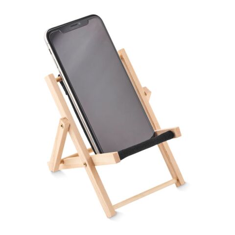 Deckchair-shaped phone stand black | No Branding | not available | not available
