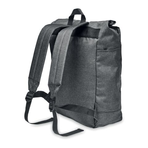 Roll top 600D RPET backpack black | No Branding | not available | not available | not available