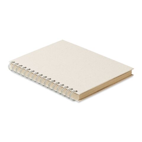 A5 grass spiral notebook beige | No Branding | not available | not available | not available