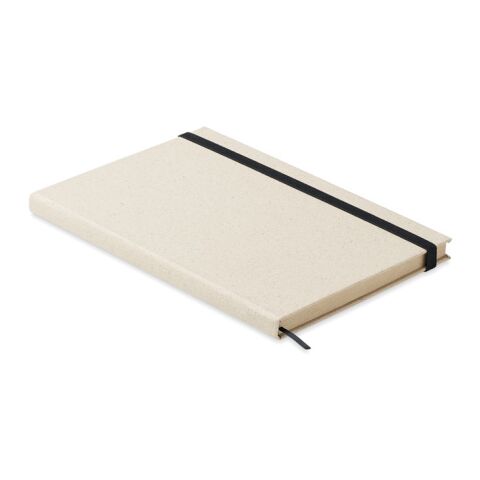 A5 grass notebook with elastic strap beige | No Branding | not available | not available | not available