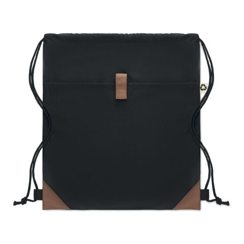 Recycled cotton drawstring bag black | No Branding | not available | not available | not available