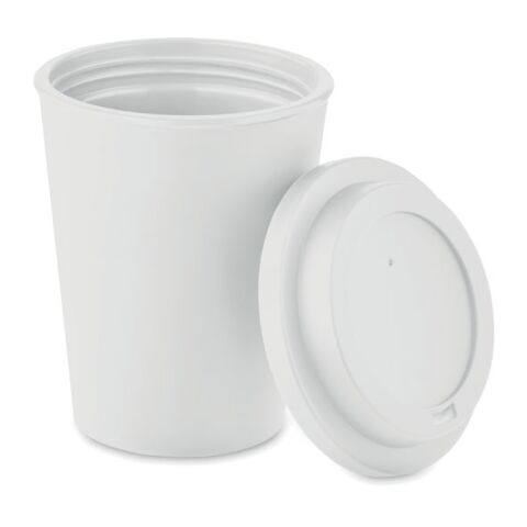 Double wall tumbler PP 300 ml white | No Branding | not available | not available