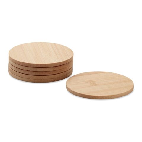 Set of 6 bamboo coasters wood | No Branding | not available | not available | not available