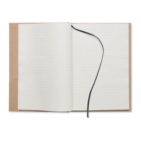 A5 recycled page notebook with ribbon page-marker black | No Branding | not available | not available