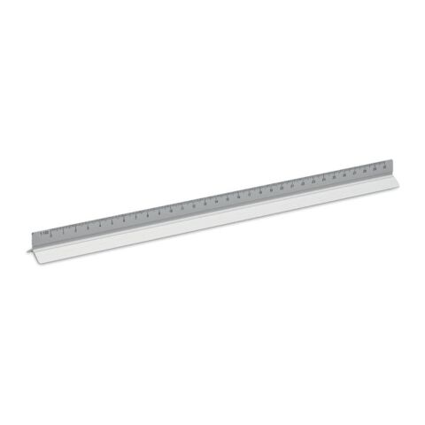 30cm Ruler in aluminium matt silver | No Branding | not available | not available