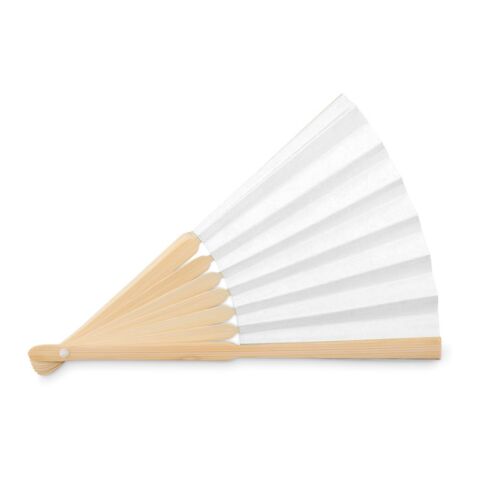 Manual hand fan in bamboo white | No Branding | not available | not available