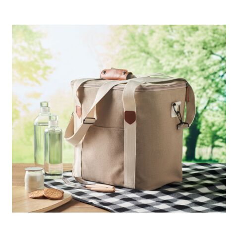 Large cooler bag canvas 450gr/m beige | No Branding | not available | not available | not available