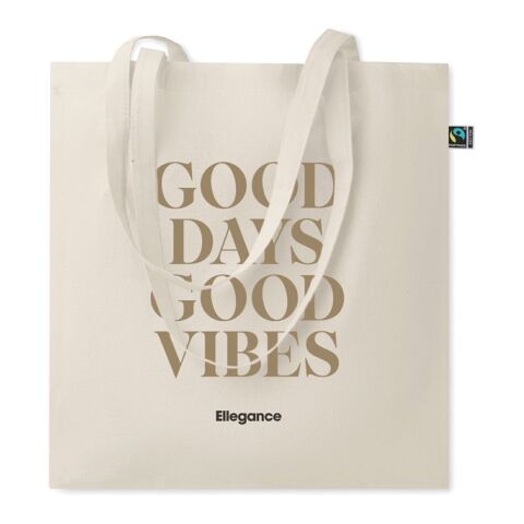 Fairtrade shopping bag, 140gr/m² beige | No Branding | not available | not available | not available