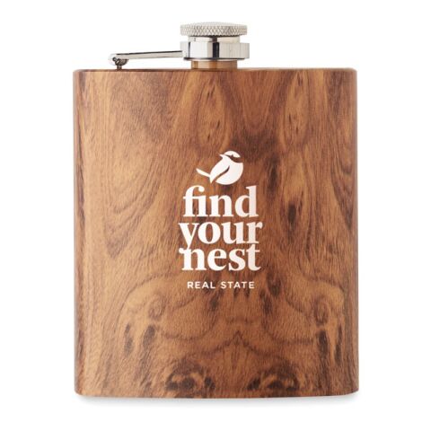 Slim hip flask 190 ml brown | No Branding | not available | not available | not available