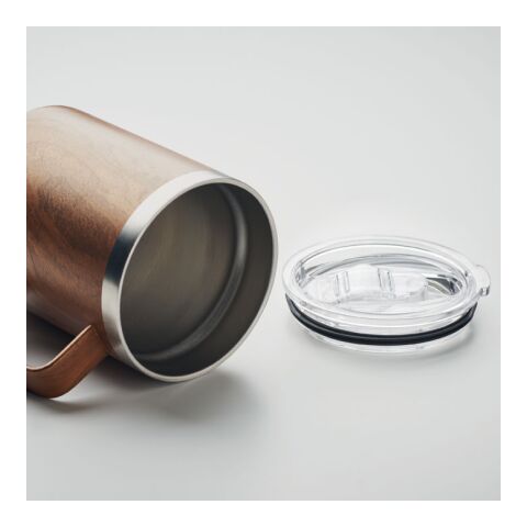 Double wall tumbler with wooden look 300 ml brown | No Branding | not available | not available | not available