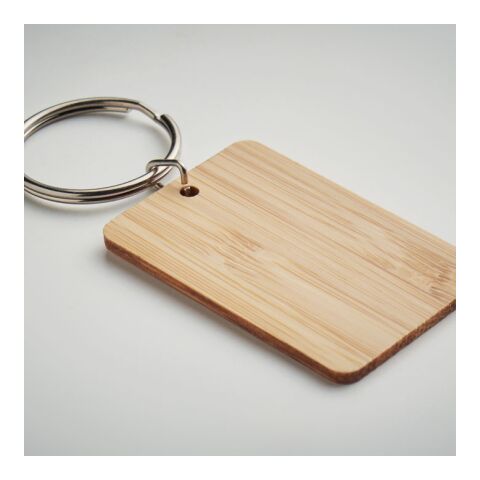 Rectangular bamboo key ring wood | No Branding | not available | not available | not available