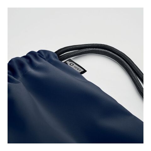 Large drawstring bag 300D RPET blue | No Branding | not available | not available | not available