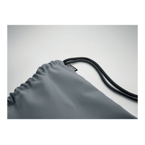 Large drawstring bag 300D RPET grey | No Branding | not available | not available | not available
